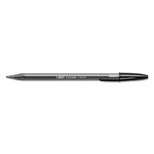 BIC Msb11bk Cristal Xtra Bold Ballpoint Stick Pen, Black Ink, 1.6Mm, Bold, Dozen