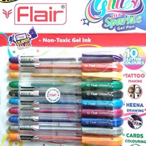 Xtra Sparkle Glitter Gel 10 Colours Xtra Sparkle Gel Pen by Flair