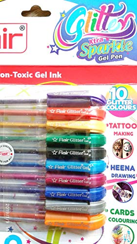 Xtra Sparkle Glitter Gel 10 Colours Xtra Sparkle Gel Pen by Flair