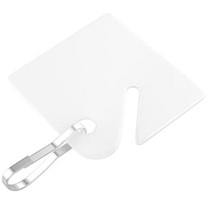 uniclife 1.5 inch rack key tags white plastic hanging tags with metal snap hooks for slotted key cabinets boxes lockers sturdy frosted item identifiers for home offices and garages, 50 pack