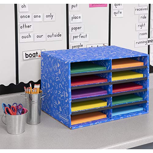 Bankers Box Classroom 10 Compartment Literature Organizer, Single (3384201)