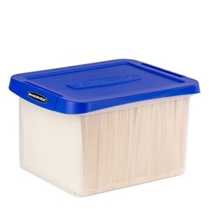 bankers box heavy duty plastic file storage box with hanging rails, letter/legal, 1 pack (0086205)