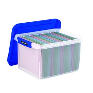 Bankers Box Heavy Duty Plastic File Storage Box with Hanging Rails, Letter/Legal, 1 Pack (0086205)