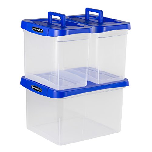 Bankers Box Heavy Duty Plastic File Storage Box with Hanging Rails, Letter/Legal, 1 Pack (0086205)