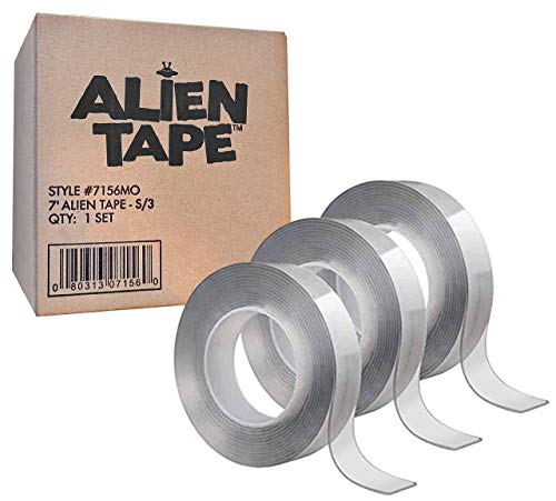 Bell+Howell Alientape Nano Double Sided Tape, Multipurpose Removable Adhesive Transparent Grip Mounting Tape Washable Strong Sticky Heavy Duty for Carpet Photo Frame Poster Décor As Seen On TV