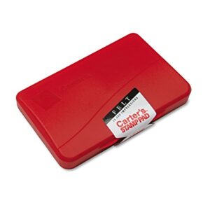 carter’s felt red stamp pad, 2.75 x 4.25 inch ink pad (21071)