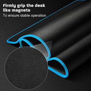 YXLILI Gaming Mouse Pad XXL Large Mouse Pads 31.5X11.8In Extended Computer Mouse Mat for Wireless Mouse Keyboard with Stitched Edges, Non-Slip Base, Waterproof Mousepads for Office Home Gaming-Blue