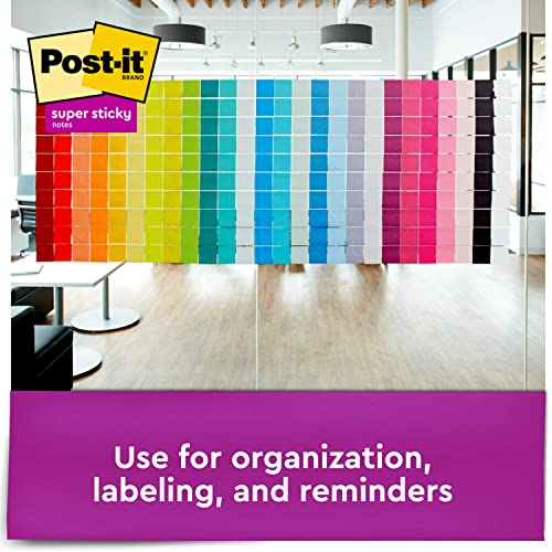 Post-it Super Sticky Notes, 3x3 in, 5 Pads, 2x the Sticking Power, Limeade Green, Recyclable (654-5SSLE)