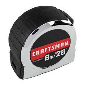 CRAFTSMAN Tape Measure, Chrome Classic, 8-Meter (CMHT37326S)