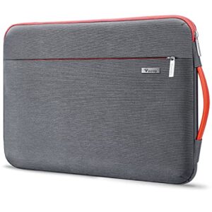 Voova Laptop Sleeve Case 15.6 Inch, 360° Protective Computer Carrying Bag Compatible with Macbook Pro 15 16 M1 Pro/Max,15-16" Microsoft Hp Lenovo Acer Asus Chromebook with Organizers, Waterproof, Grey