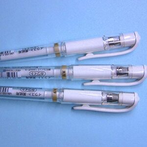 Uni-Ball UM 153 Signo Broad Point Gel Pen - White - Pack of 3, Limited Edition