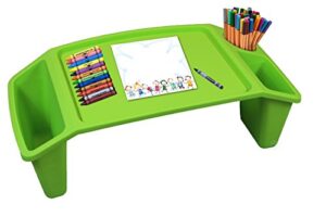 basicwise qi003253g kids lap desk tray, portable activity table, green, 1 piece