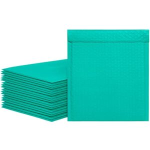 8.5 x 12 inch bubble mailers 30 pack, self-seal poly padded envelope, waterproof shipping bags for small business, teal