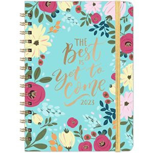 2023 planner – weekly ＆ monthly planner 2023, jan 2023 – dec 2023, 6.4″ x 8.5″ with 12 monthly tabs, flexible hardcover, thick paper, inspirational quotes, strong spirals wirebound organizer