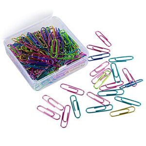 Paper Clips,Deoot 200 PCS Medium Size Paper Clips Smooth & Durable Assorted Color Coated Paper Clips for Office School and Personal Use