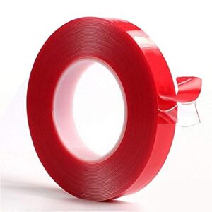 33ft clear mounting tape – acrylic adhesive double sided adhesive foam tape 10m x 10mm weatherproof heavy duty glue, heat resistant perfect for led light strip aluminum channel