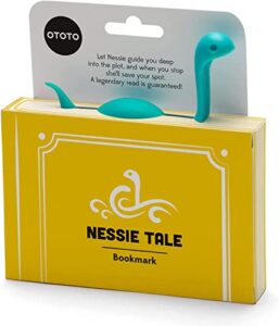 ototo nessie tale book mark – turquoise pagekeeper bookmark – unique gifts for readers, women & men, book markers – pretty bookmarks lightweight plastic manga bookmark for girls, boys, kids