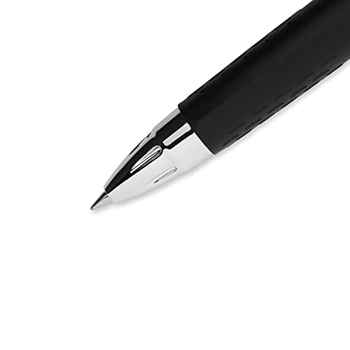 Uni-Ball Signo 207 Retractable Gel Pen, 0.5mm Micro Point, Black, Pack of 6