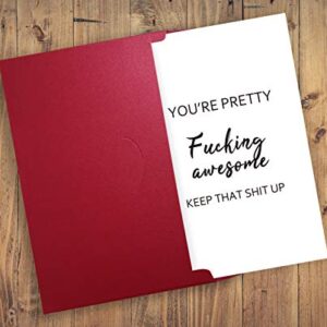 You're Pretty Fucking Awesome, Funny Thank You Card, Encourage Thanks Greeting Card