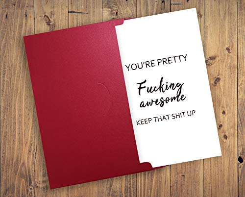 You're Pretty Fucking Awesome, Funny Thank You Card, Encourage Thanks Greeting Card