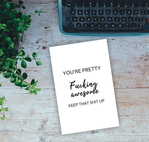 You're Pretty Fucking Awesome, Funny Thank You Card, Encourage Thanks Greeting Card