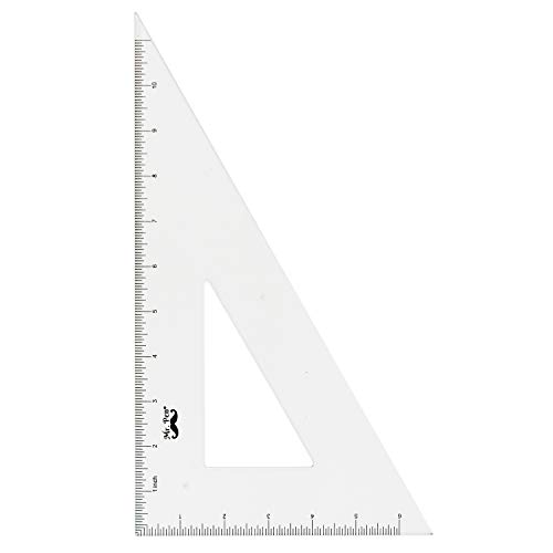 Mr. Pen Architectural Triangular Ruler Set with 12 Inch Triangular Scale, 11 Inch 30/60 and 8 Inch 45/90 Triangles