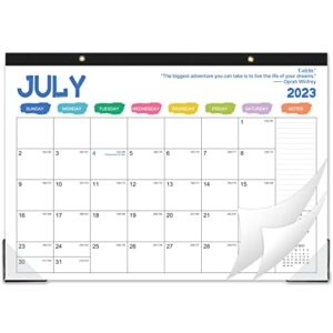desk calendar 2023-2024 – 2023-2024 desk calendar, 18 monthly desk/wall calendar 2-in-1, 16.8″ x 12″, jul.2023 – dec.2024, thick paper with corner protectors, large ruled blocks – colorful lump