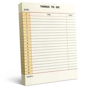300 sheets library card to do list notepad things to do memo writing pad daily reminder planner notebook office list planning project homework pad for daily task, 6 x 8 inches