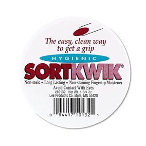 sortkwik fingertip moistener, 1-3/4-oz. non-skid case [set of 2]