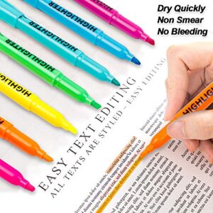 Lelix 30 Pack Highlighters, 10 Bright Colors, Chisel Tip, Quick Drying for Back to School, Office, Home, ideal for Highlighting Underlining