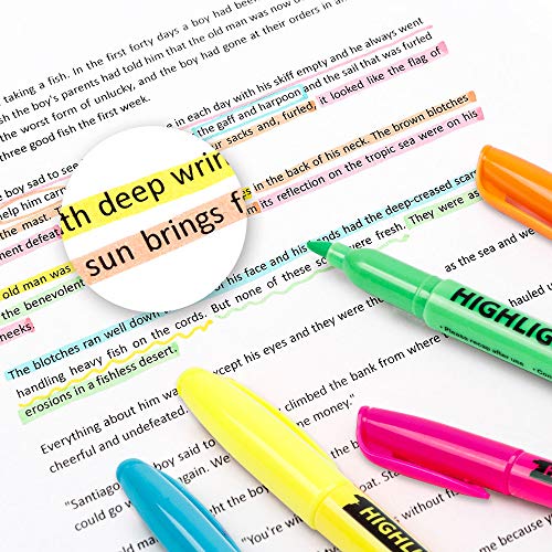 Lelix 30 Pack Highlighters, 10 Bright Colors, Chisel Tip, Quick Drying for Back to School, Office, Home, ideal for Highlighting Underlining