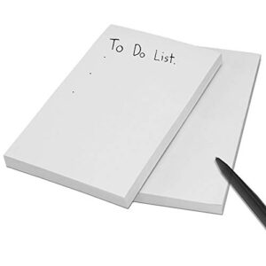 [10 Pack] 100 Sheets Paper Notepads - 4 x 6” Memo Scratch Pad Server Waitress Waiter Book To Do Grocery List Small Notebook Restaurant Checkbook White