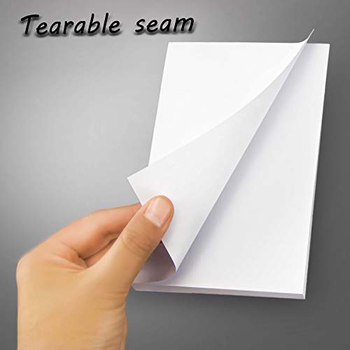 [10 Pack] 100 Sheets Paper Notepads - 4 x 6” Memo Scratch Pad Server Waitress Waiter Book To Do Grocery List Small Notebook Restaurant Checkbook White