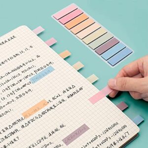 1300 Pcs Sticky Index Tabs Page Markers, Morandi Sticky Note Tabs Colored and Transparent Sticky Notes Page Tabs Book Marker for Binders, Books, Paper, Notes, Filer Folders
