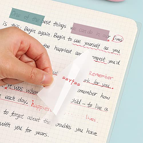 1300 Pcs Sticky Index Tabs Page Markers, Morandi Sticky Note Tabs Colored and Transparent Sticky Notes Page Tabs Book Marker for Binders, Books, Paper, Notes, Filer Folders