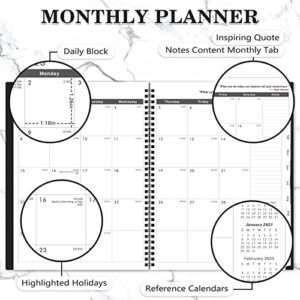 Monthly Planner 2023-2024 - 24 Months Planner, 9'' x 11'', January 2023 - December 2024, Calendar Planner with Tabs and Ample Writing Blocks, Good for Home and School Planning