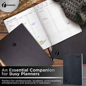 Inamio 2023 Planner Weekly and Monthly – Silver Edition, Hourly Appointment Book 2023 – Softcover and Gift Box – Teacher Planner, College Planner – Simple Design Inspires Productivity – 8.5 x 11