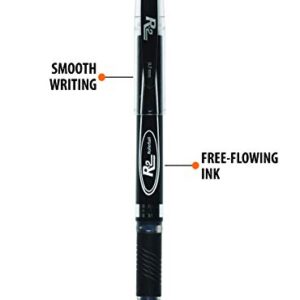 INC R2 ROLLERBALL 0.7 MM Tip Medium Point 12 Count Comfort Grip R-2 Roller ball Pens with Free Flowing Liquid Ink for Smooth Writing, Premium Black Ink Pens for Home, School or Office