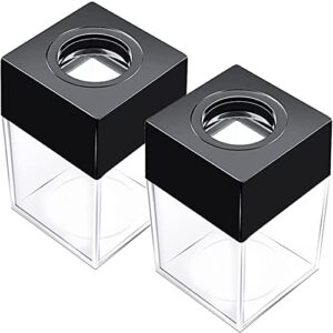 grwanpen 2 pack extra large magnetic paper cilp dispenser, 500 clip capacity, black