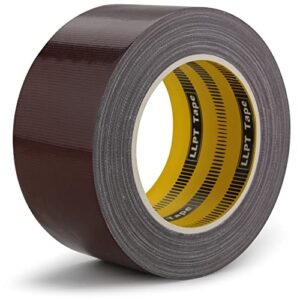 llpt duct tape premium grade 2.36 inches x 108 feet x 11 mil easy tear residue free strong adhesive color dark brown (dt254)
