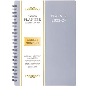 2023-2024 planner – weekly & monthly academic planner 2023-2024, july 2023 – june 2024, 6.25″ × 8.3″, tabs, inner pocket, strong twin-wire binding, improving your time management skill