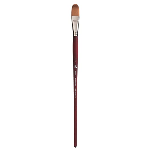 Princeton Velvetouch Blooms Brush, Long Handle, Size 12 - Professional Artist Brushes for Mixed Media, Acrylic, Oil