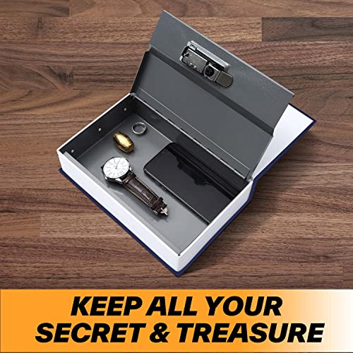 Book Safe Box Secret Lock: Ohuhu Upgraded Dictionary Diversion Money Hiding Fake Storage Key Hide Combination Concealment Disguise Hollow Books Jewelry Cash Bookshelf Lockbox Christmas Gifts