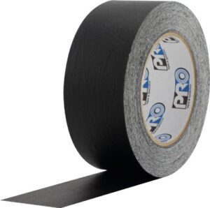 protapes colored crepe paper masking tape, 60 yds length x 1″ width, black (pack of 1)