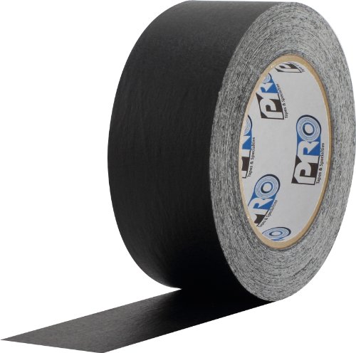 ProTapes Colored Crepe Paper Masking Tape, 60 yds Length x 1" Width, Black (Pack of 1)