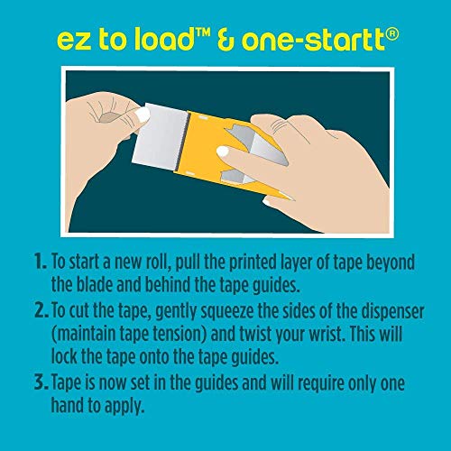 Seal-It Bandit Shipping Tape 6 Pack, 2 Inches x 1600 Inches, Total 9600 Inches, Noiseless with One Arm Dispenser