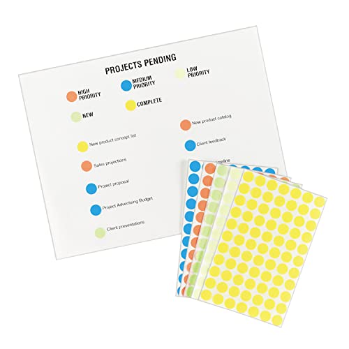 Avery Color-Coding Removable Labels, 1/2 Inch Round Stickers, Light Blue, Non-Printable, 840 Dot Stickers Total (5050)