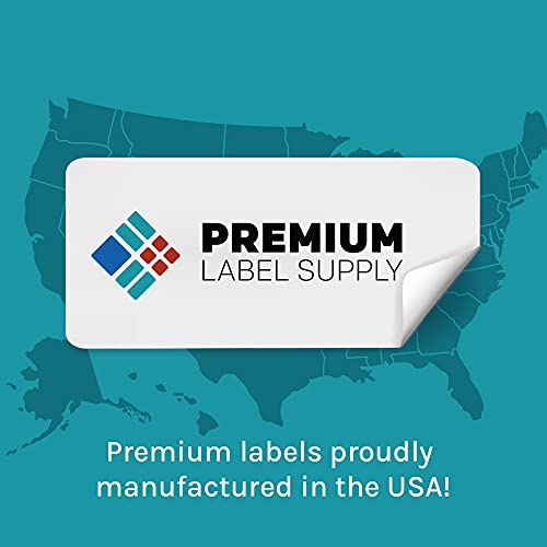 Premium Label Supply White Sticker Half Sheet Labels – 8.5" x 5.5" – Laser/Inkjet Compatible – (2 Labels/Sheet), 25 Sheets - 50 Total Adhesive Labels