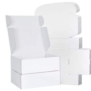 Shipping Boxes 12x9x4, HERKKA 20 PACK White Corrugated Cardboard Mailer Boxes, Medium Mailing Boxes for Packaging Small Business