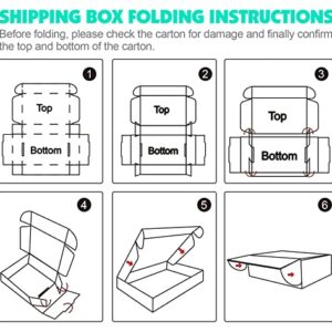 Shipping Boxes 12x9x4, HERKKA 20 PACK White Corrugated Cardboard Mailer Boxes, Medium Mailing Boxes for Packaging Small Business